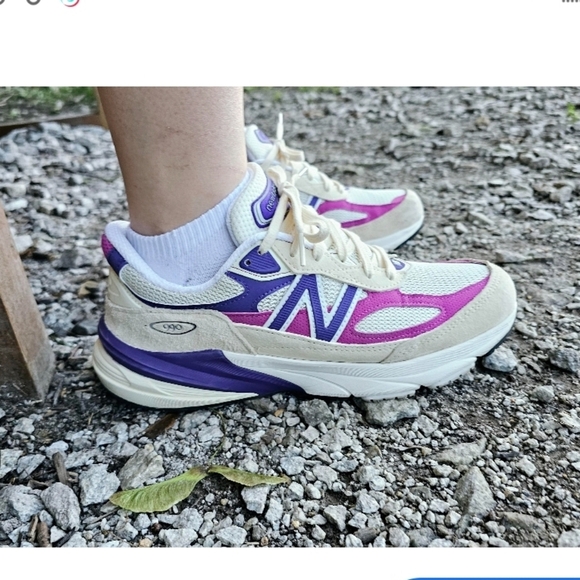 New Balance Other - New Balance Men Cream and Purple Sneakers